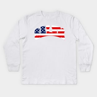 Salem Collegiate American Flag Kids Long Sleeve T-Shirt